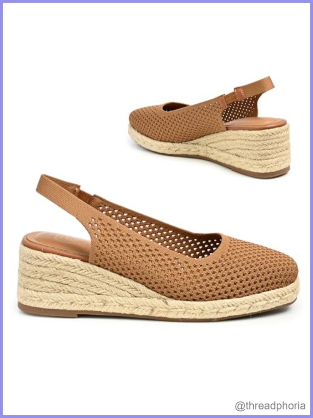 Slingback Espadrille Wedge Knit Closed Toe Platform Summer Sandal
